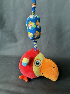 Baby First TV VOCABULARRY Larry Parrot Soft Plush Stroller Toy With Chime Sound