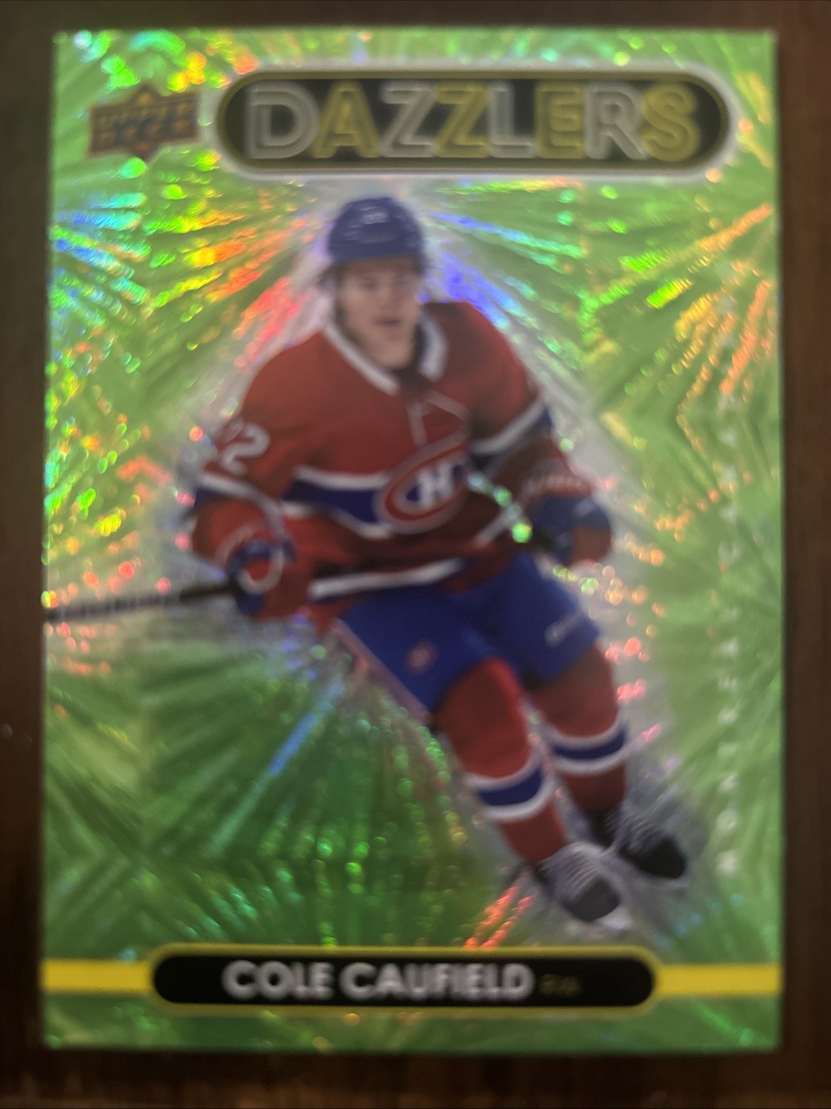 2021-22 Upper Deck #DZ-25 Dazzlers Cole Caufield - Green Rookie
