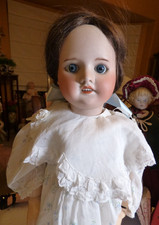 Antique 22" French Bisque SFBJ/UNIS Doll '6' Seeley Body w Jumeau look dress EUC