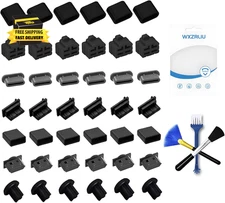 42X USB Dust Cover Port Plugs,7 Types USB Cap Port Stopper for USB Type-C, USB a