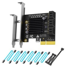 SA3026C SATA Card 6 Port, PCIe X4 SATA III 6Gbps, 6-port PCIE X4 3.0 X2 Speed 