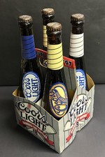 Vintage COORS Baseball Bat Bottles - 4 Pack - With Caps - 500 Home Run Club