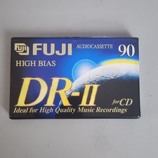 FUJI DR-II 90 Minute High Bias Type II CrO2 Audio Cassette Tape for CD New