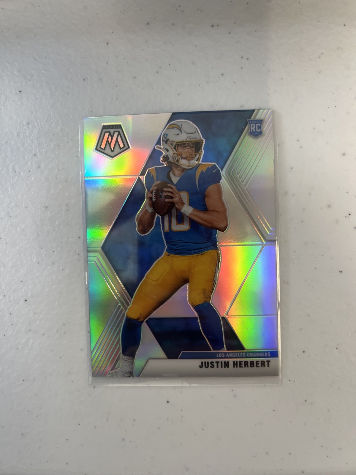 2020 Panini Mosaic - Justin Herbert #204 Silver Holo Prizm (RC)