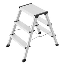 Hailo Folding Step Stool, 2-Sided 3 Step Ladd...