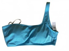 Aerie NWT one shoulder bandeau swimsuit top size L