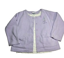 2 Piece Oshkosh Floral Fleece Sweater  Shirt Set 2t Excellent Vintage Y2k Era