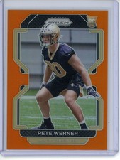 2021 Panini Prizm - #391 Pete Werner (RC) Orange Prizm /249 New Orleans Saints