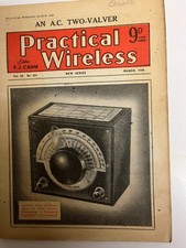 PRACTICAL WIRELESS MAGAZINE MARCH 1944 VOL 20 NO;453 RARE VINTAGE
