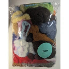 Colorful Wool Roving Bundle for Needle Felting Spinning Fiber Art Craft