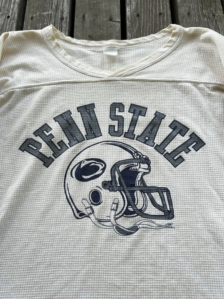Early 70s PENN STATE FOOTBALL JERSEY/ Cream Color And Great Graphic - Image 3 of 4