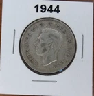 1944 Canadian Half Dollar Silver Coin King George 50 Cent Piece