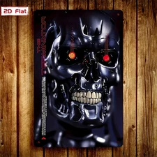 Vintage Terminator Distressed Rustic Tin Metal Signs Home Décor Wall Art 8x12 