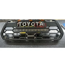 Upgrade Front Grille For 2016 - 2023 Tacoma Black Grill W/Led Lights & Light Bar
