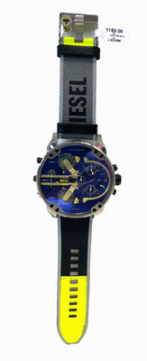 Diesel DZ7429 MR Daddy 2.0 Chronograph Nylon Strap Black/YELLOW Dial Men's Watch