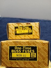 Bussmann NON 60 One-Time 60A 250V Brass Cartridge Fuses Brass Finish Box of 10
