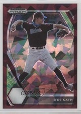 2021 Panini Prizm Draft Picks Burgundy Cracked Ice 20/23 Wes Kath #PDP57 nd3