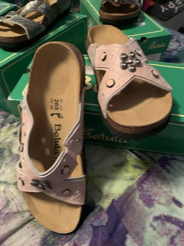 Birkenstock Betula Women's Leather Blush Pink Slide Sandals US 10