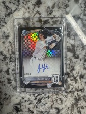 Jordan Yost 2025 Bowman Draft Chrome 1st Black X-Fractor Auto /10 #CPA-JY Tigers