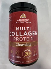 Ancient Nutrition Multi Collagen Protein Powder, Chocolate 1.04 Lb new 