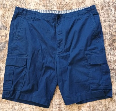 Tommy Hilfiger Sz 42 Mens  Cargo Shorts Adult Blue Cotton 6 Pocket