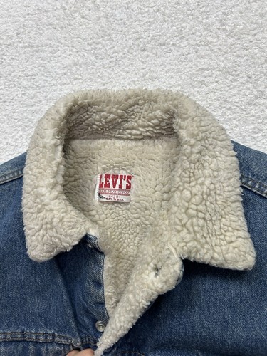 Chaqueta Levis De Colección Para Hombres 42 R Denim Forrada Sherpa Años 80 Hecha en EE. UU. - Imagen 2 de 14