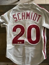 Mike Schmidt Signed Mitchell & Ness Throwback Philadelphia Phillies Jersey Auto