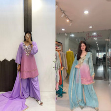 Women Indian Pakistani Top Tunic Kurti Salwar Kameez Set Party Wear Ethnic Kurti