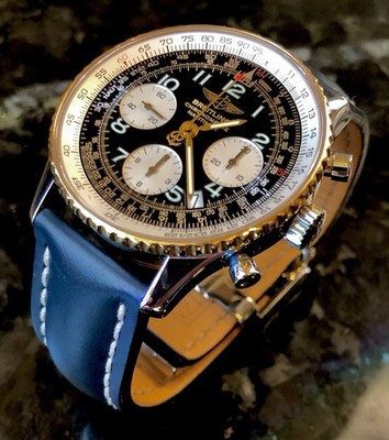 Breitling Navitimer D23322 Chronograph Date 18K Gold Steel 42MM Men's Automatic