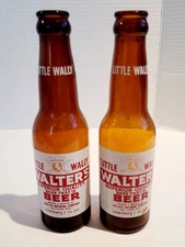 (2) VTG "LITTLE WALLY" 7 OZ BEER BOTTLES FROM WALTER BREWING CO, EAU CLAIRE WI