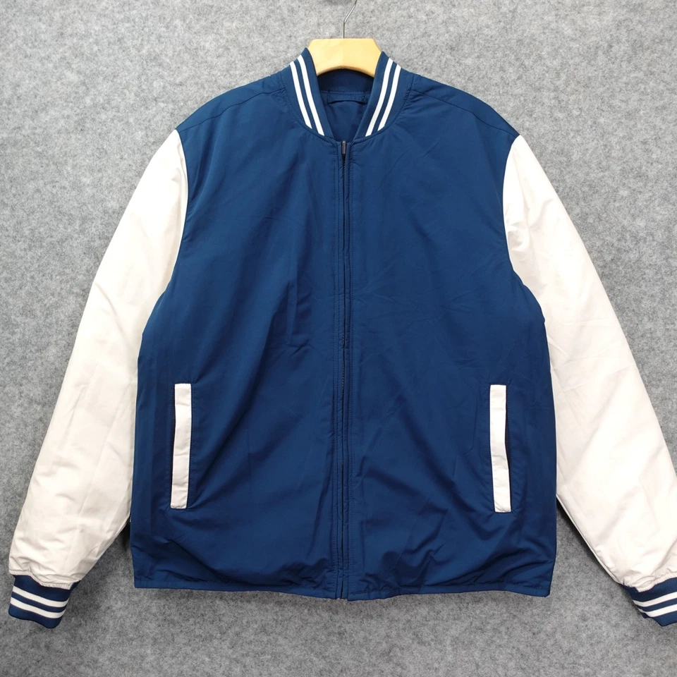 Chaqueta FRANK OAK Tech Para Hombre S Acolchada Universitaria Reversible Bombardero Resistente al Agua Foto 3 de 4