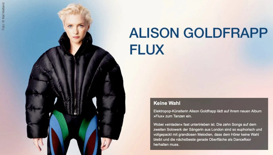 Alison Goldfrapp: Flux (CD) Neu & OVP - Bild 2 von 2