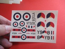 Décal 1225 pour maquette 1/72 FROG GLOSTER METEOR  années 60/70 complète