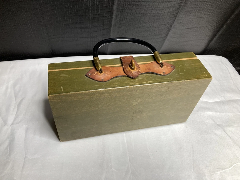 1960s Enid Collins Original Wood Box Purse Collins of Texas Hand Painted Birds - Image 4 of 4