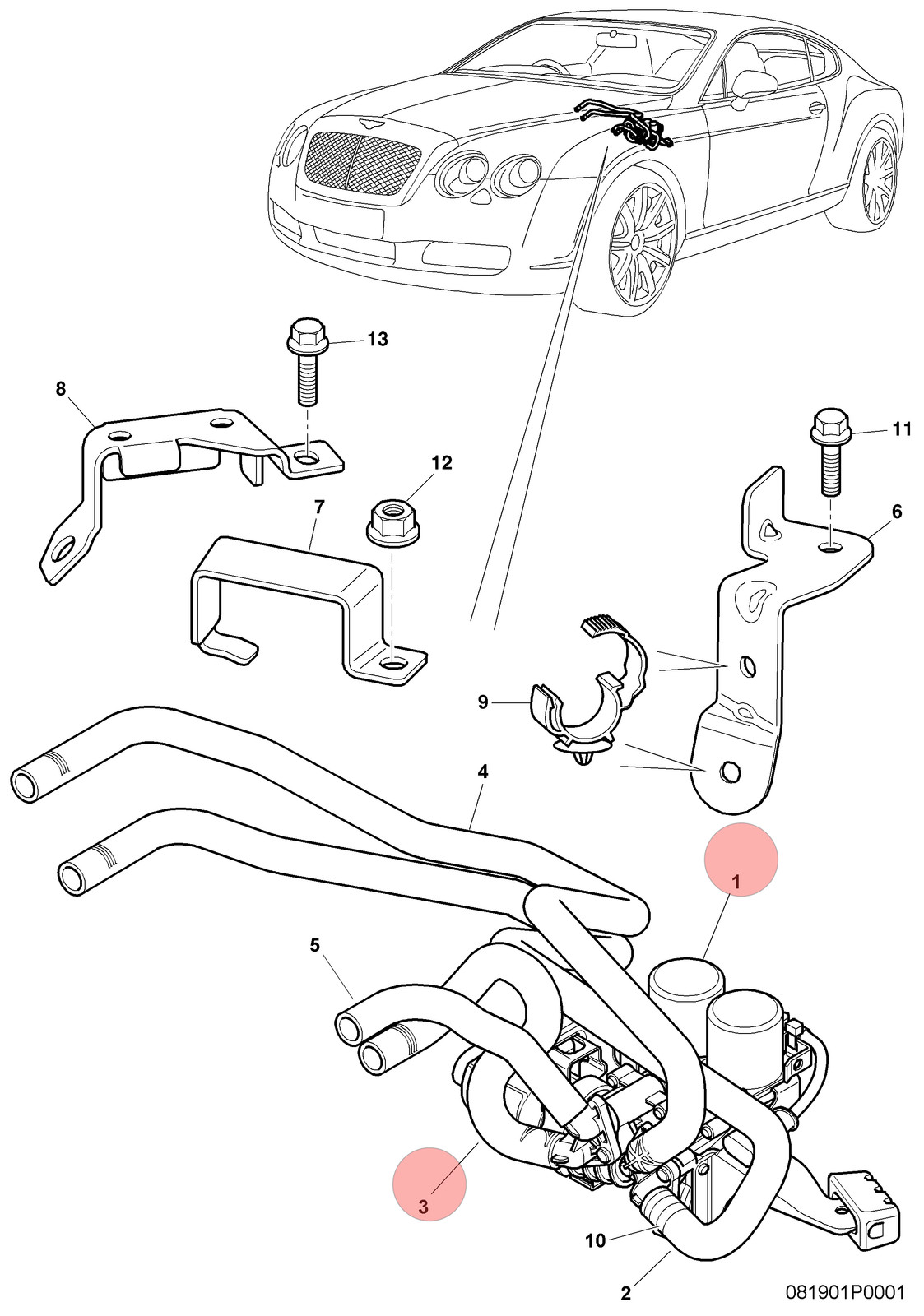 Bentley Continental GT 2006-2019 Coolant control valve