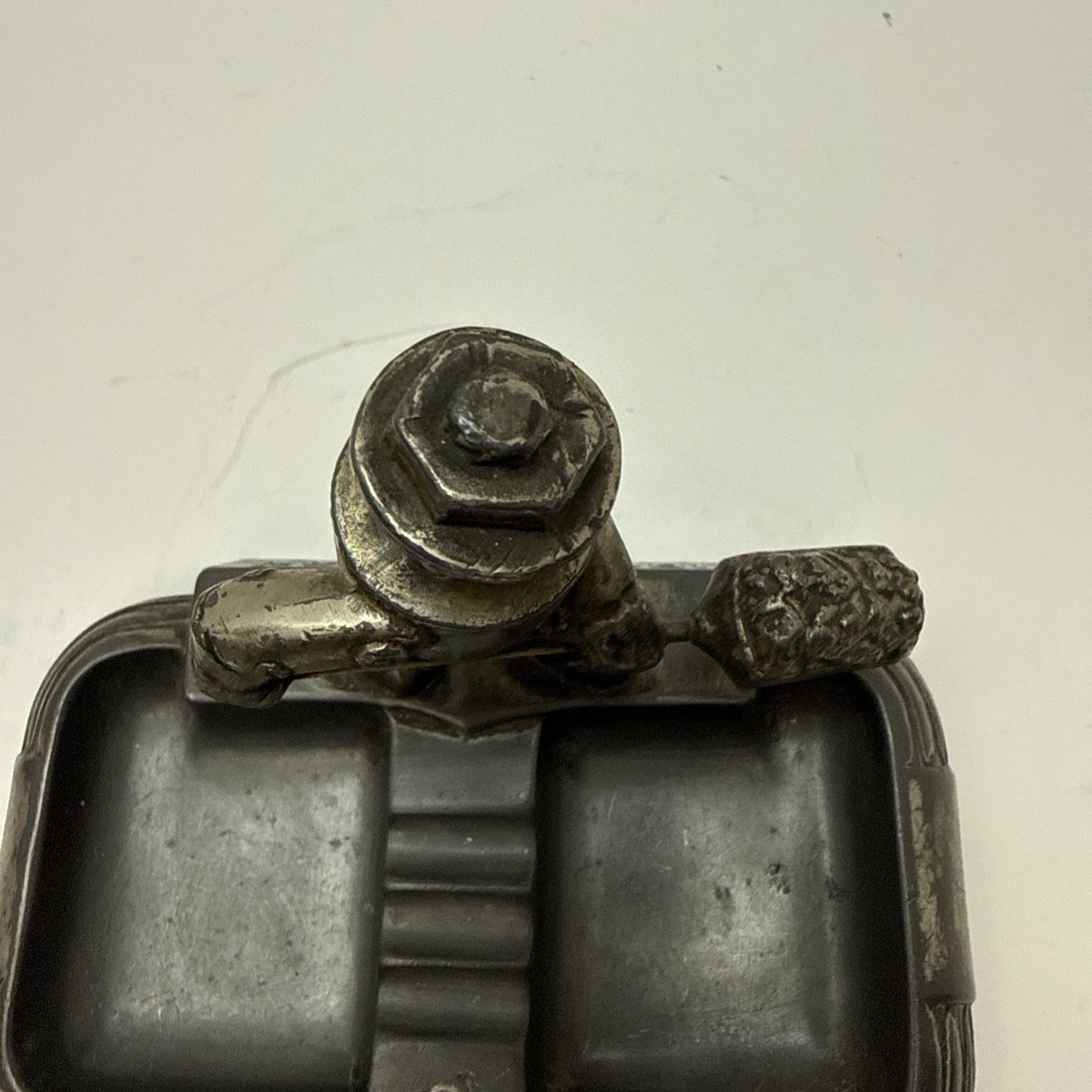 Steam Punk 1930's-1940's IRON FIREMAN Metal Ashtray by AC