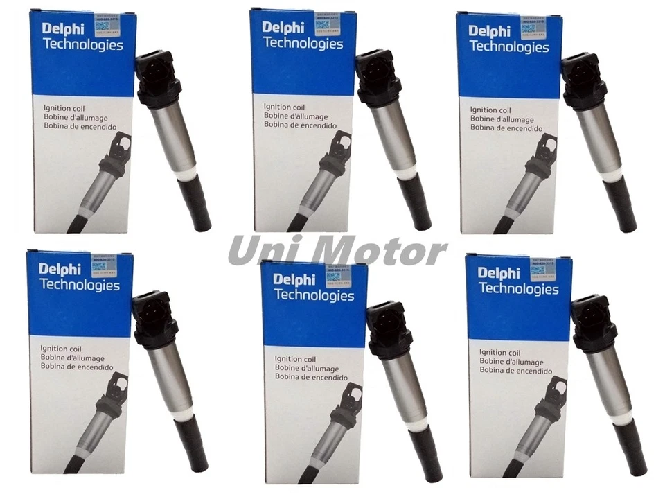 6pcs OEM Delphi Ignition Coils 12137594937 for BMW 328i 2007-2013 528i 2008-2011 - Image 2 of 4
