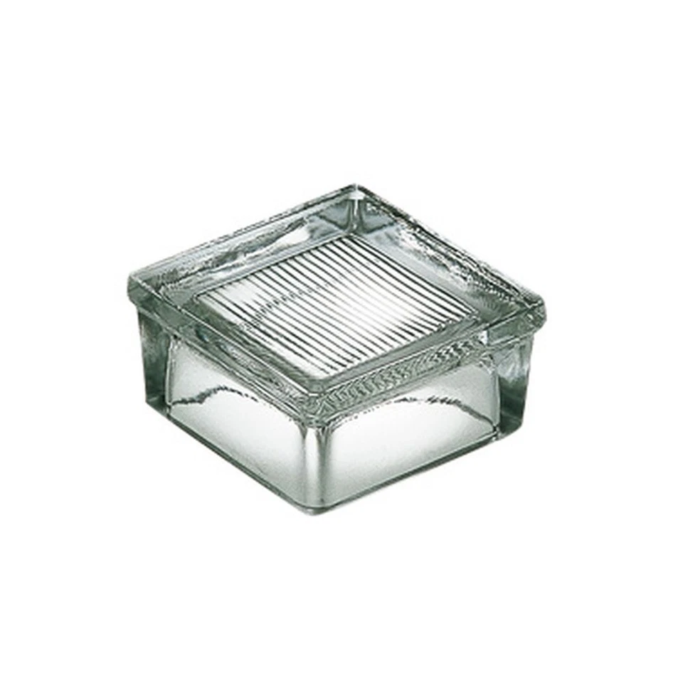 Fuchs Design Glasbausteine Betonglas Vollsicht Geriffelt Weiß 12x12x6cm 10 Stück