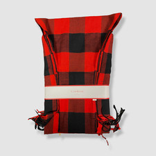  40 Club Room Men's Red Plaid Scarf Size OS