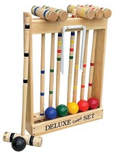 6-Player Croquet Set with 24" Handles Amish Made in USA