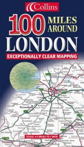 100 Miles Around London (Road Map) by Harper Collins Publisher Sheet map, folded - Picture 1 of 2