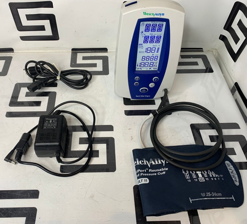 Welch Allyn 42NOB 42N0B Spot Vital Signs SPO2 NIBP BP Power Supply & Cuff - Picture 2 of 13