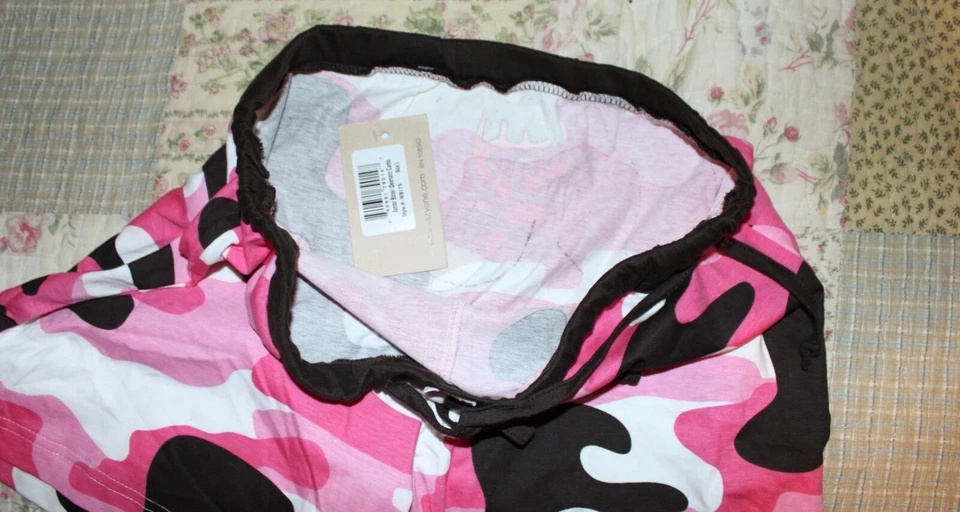 Large NWT Juniors Lazy One Deeriaire Pink Camo Boxer Sleep Shorts - Image 3 of 4