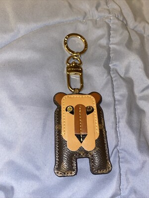 LOUIS VUITTON チャーム LOUIS VUITTON MP1996 Monogram Porte Cle Animal Tiger Bag Charm Key