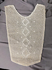 Antique Collar Bib Early Hand Made Glass Beaded Tambour