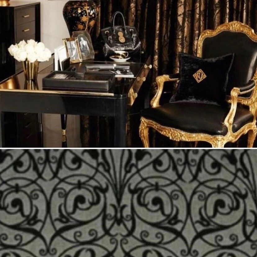 Ralph Lauren Keelung Fret Fabric color Caviar LFY65336F - Image 2 of 4