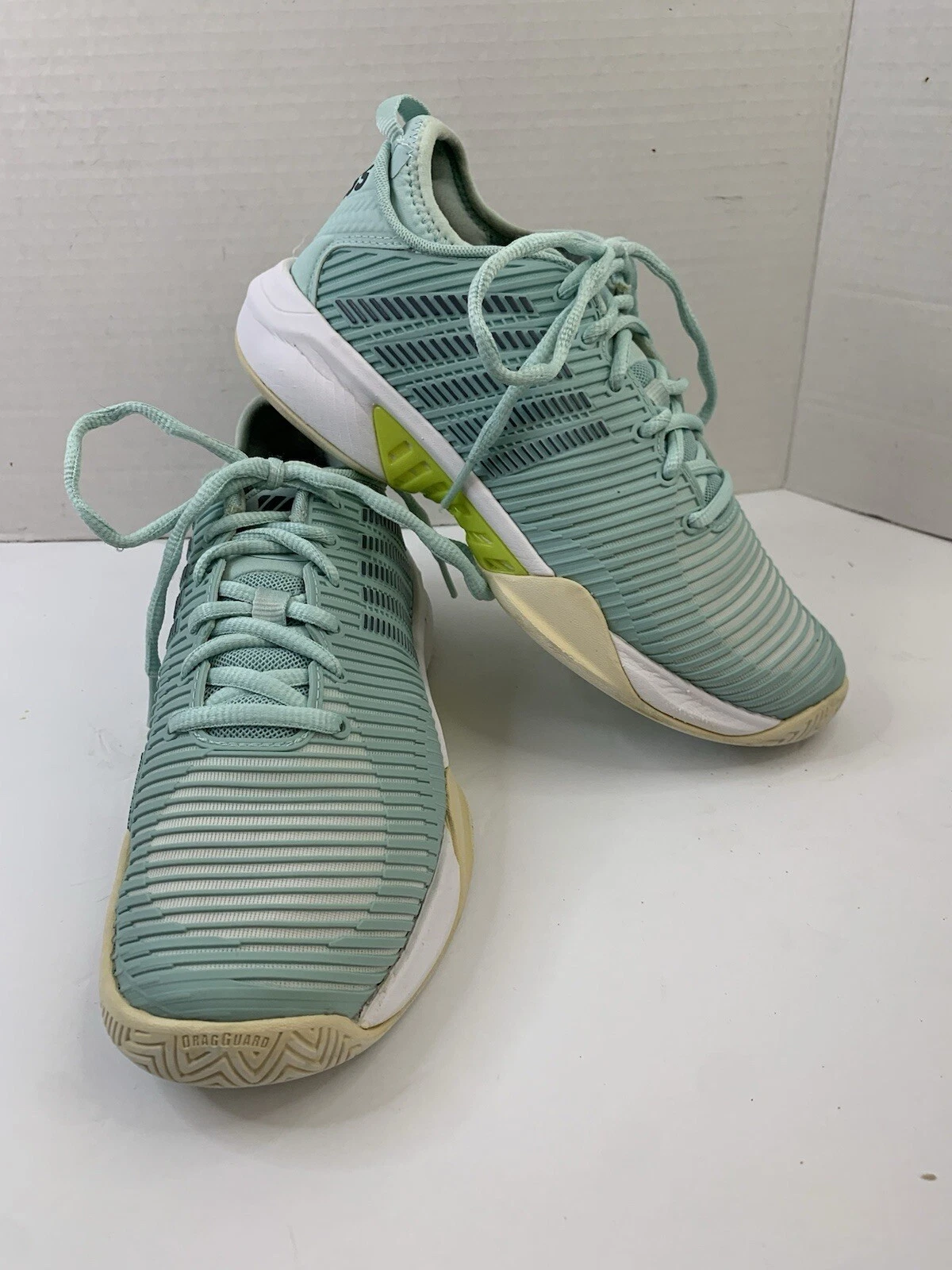 Chaussures femme K Swiss pointure 7 bleu vert Hypercourt Supreme Training 96615 084 M