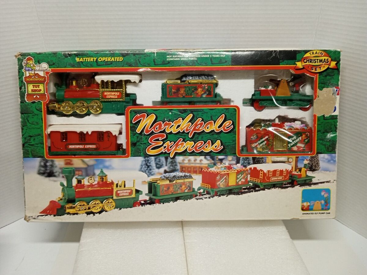 Vintage 1994 Toy State Industrial North Pole Express Train Vintage 1994 Toy State Industrial North Pole Express Train