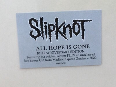 Slipknot All Hope is Gone 10th Anniversary Record + Sic traxx