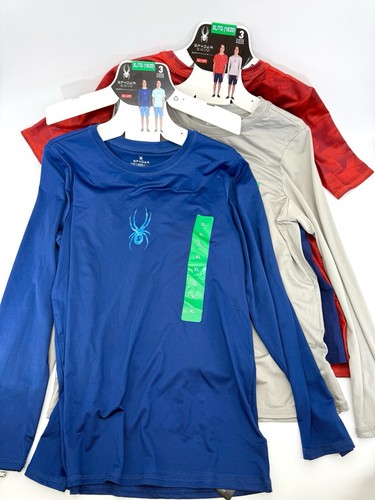 NEW Set of 4 SPYDER Youth Boy swim Rash guard UPF 30+ Sun Protection Sz XL 18/20 - Picture 2 of 16